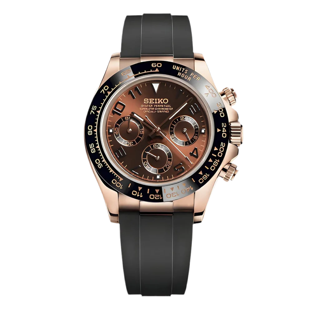 Daytona Mod RoseGold - Oysterflex Chocolate