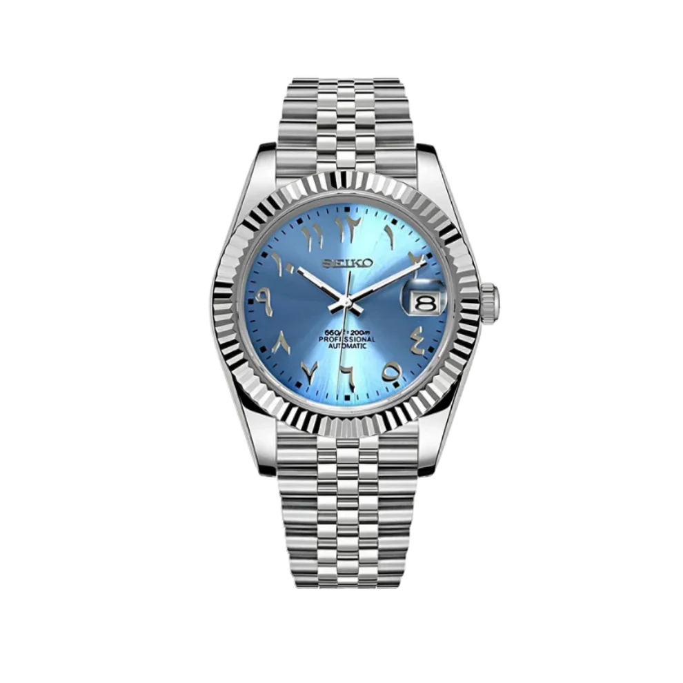 Seikojust Mod Silver -Baby Blue Arabic