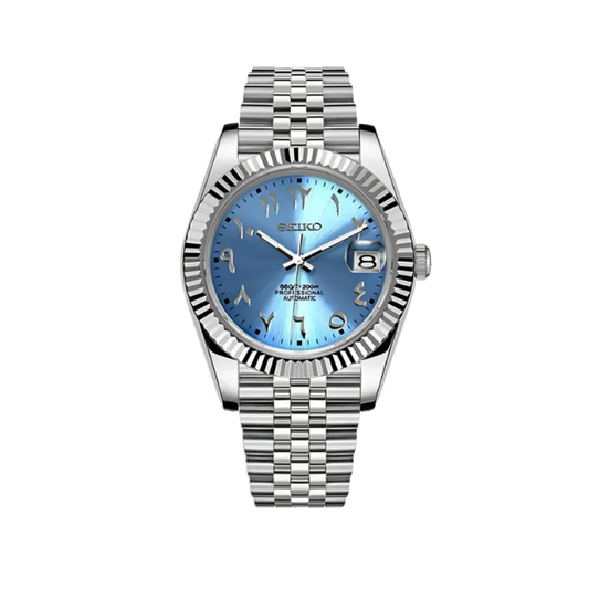 Seikojust Mod Silver -Baby Blue Arabic